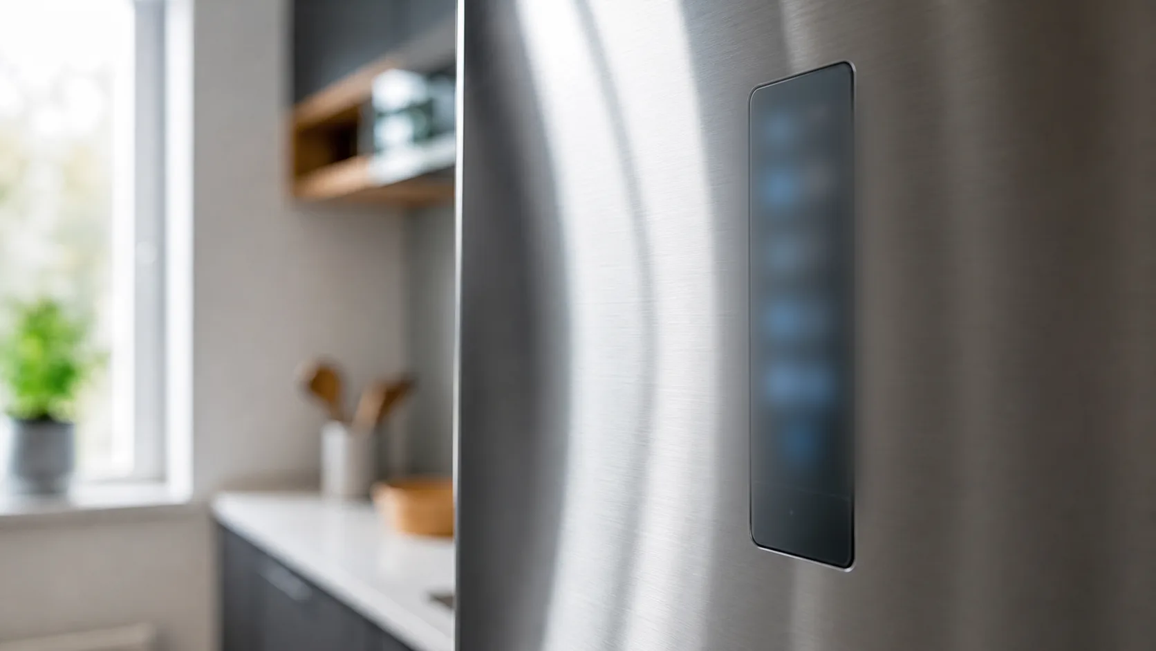 Bosch refrigerator control panel used to check temperature settings.