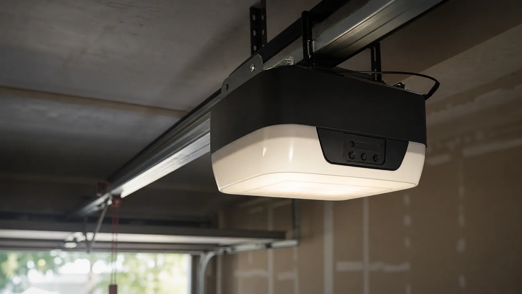 Garage door opener unit that isn't responding to the remote or wall button.
