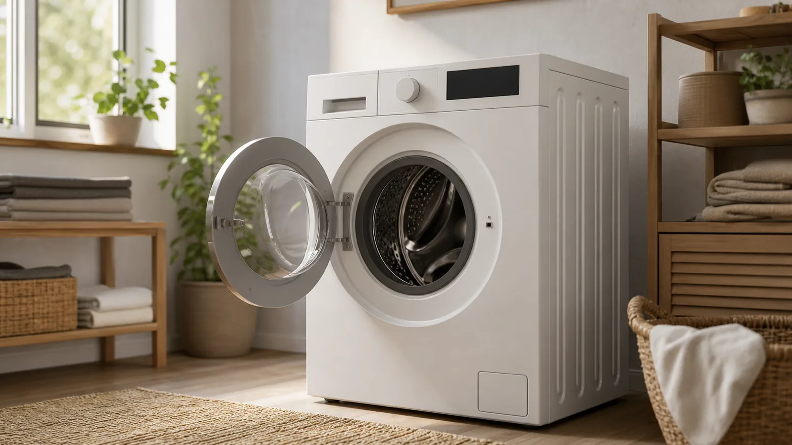 LG washer display showing the DE door error code.