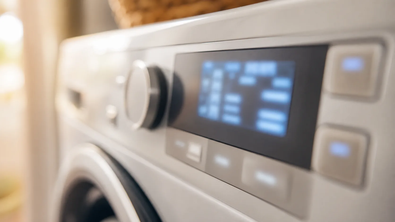 LG washer control panel display showing an error code.