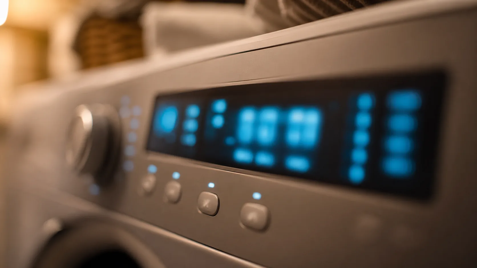 LG washer display showing the LE locked motor error code.