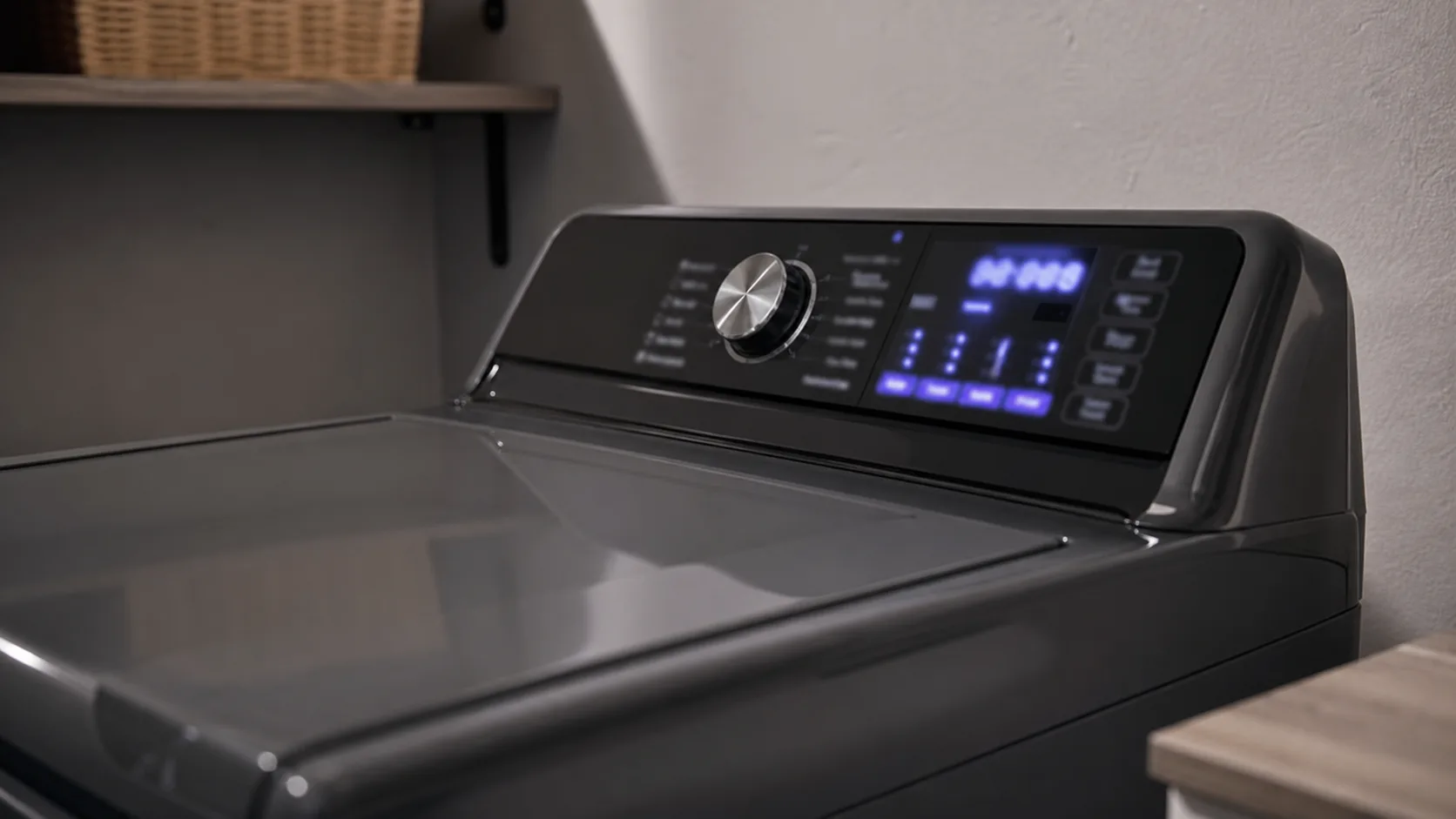 Maytag washer control panel display showing an error code.