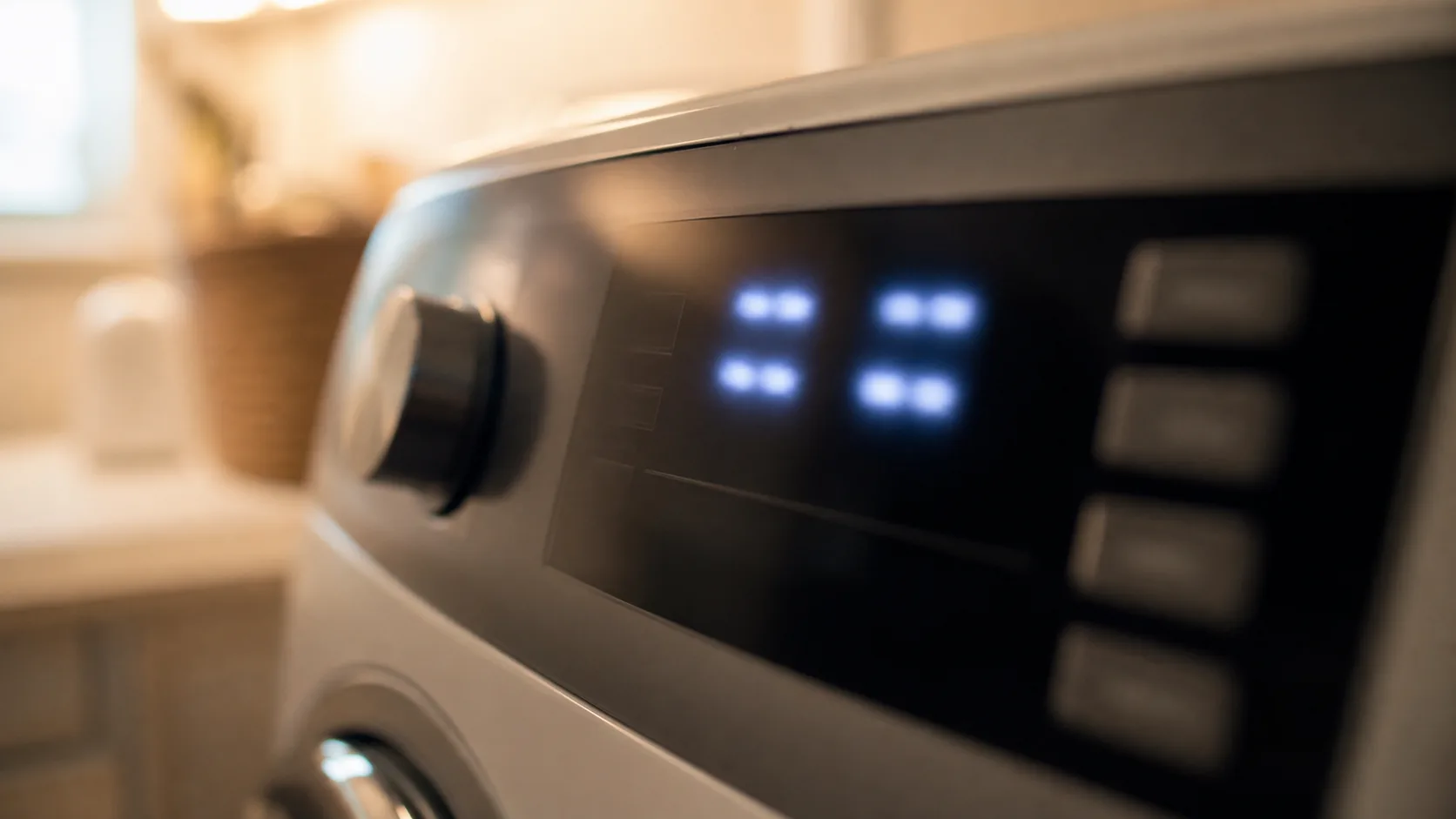 Samsung dryer control panel display showing an error code.