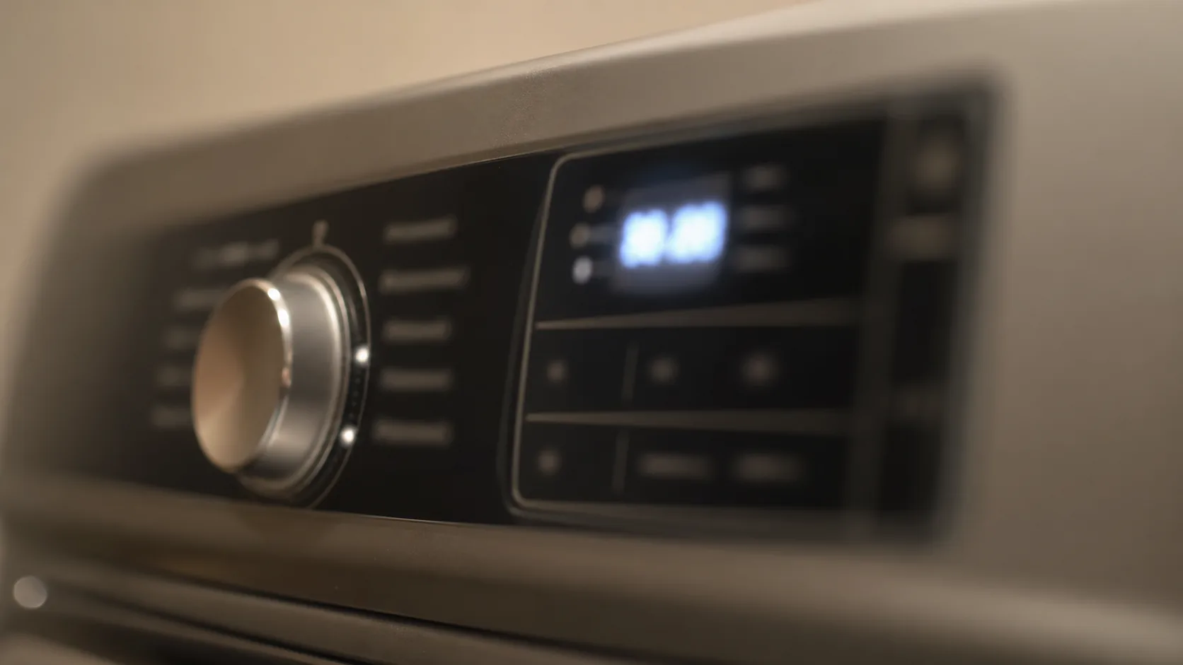 Samsung dryer display showing the HE heating error code.