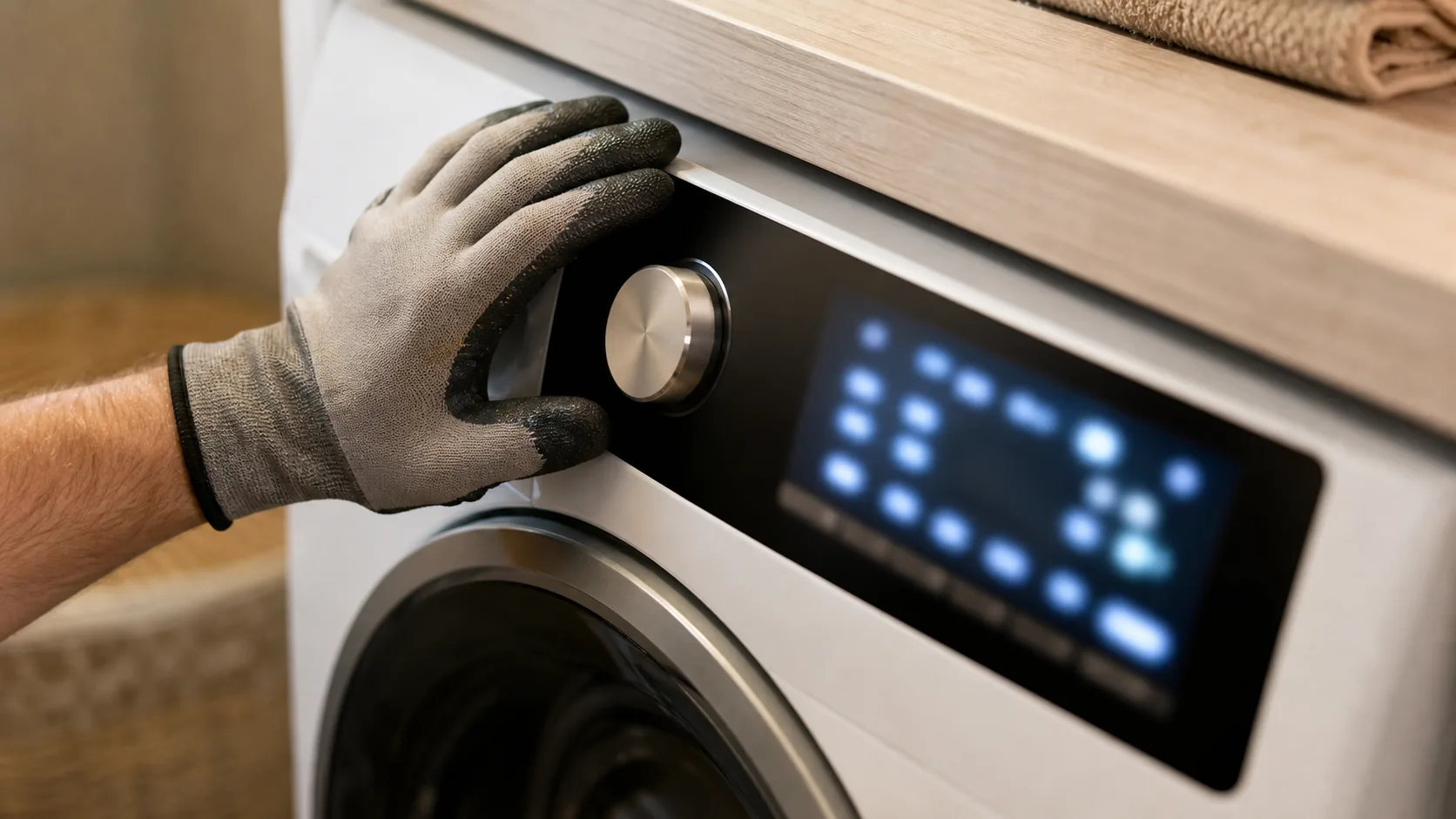 Samsung washer display showing the SC drain error code.