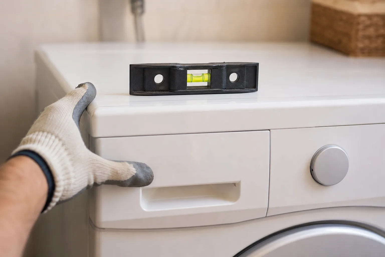 Checking that an LG washer is level to help clear a recurring UE error.