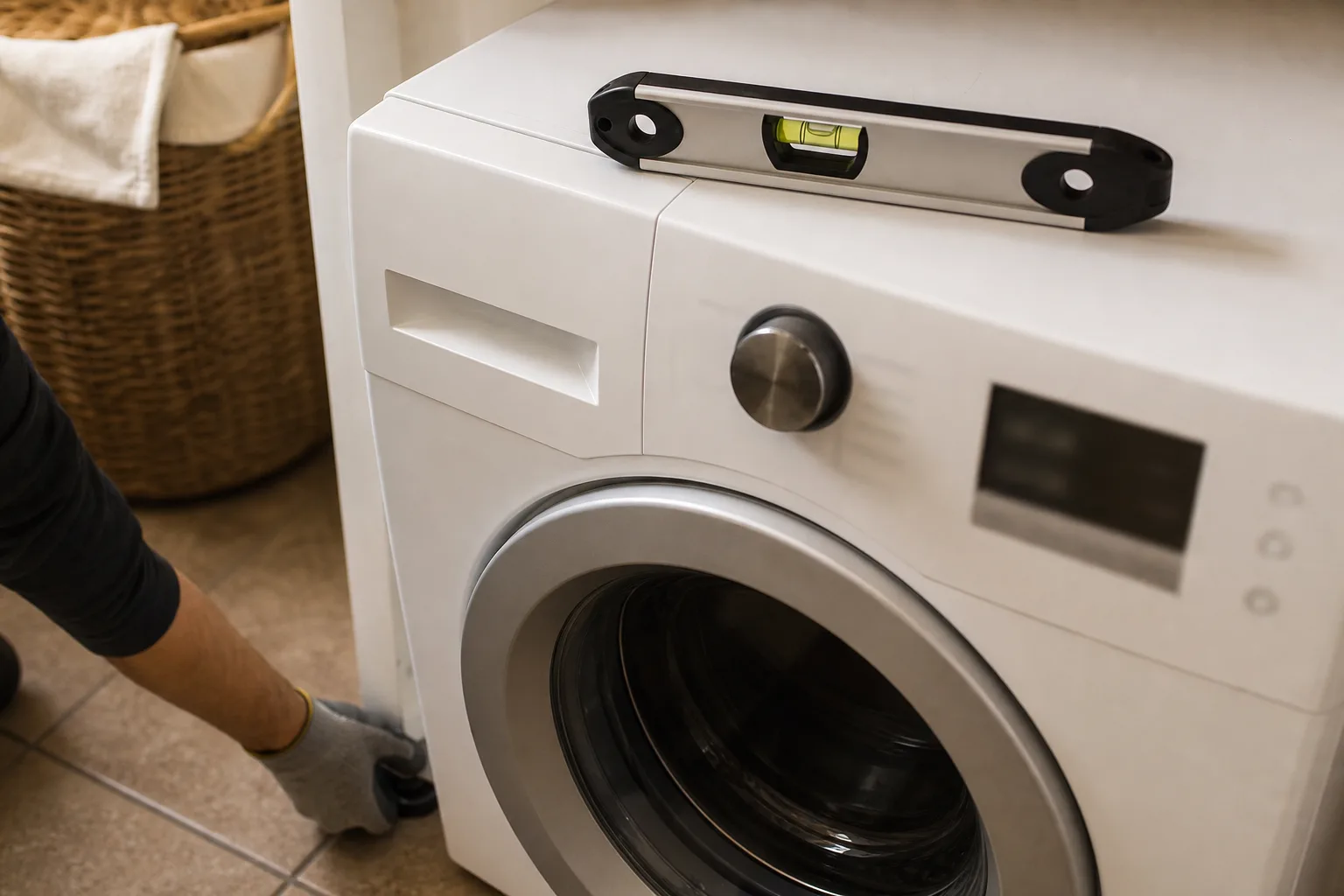 Checking that a Samsung washer is level to help clear a recurring UB error.