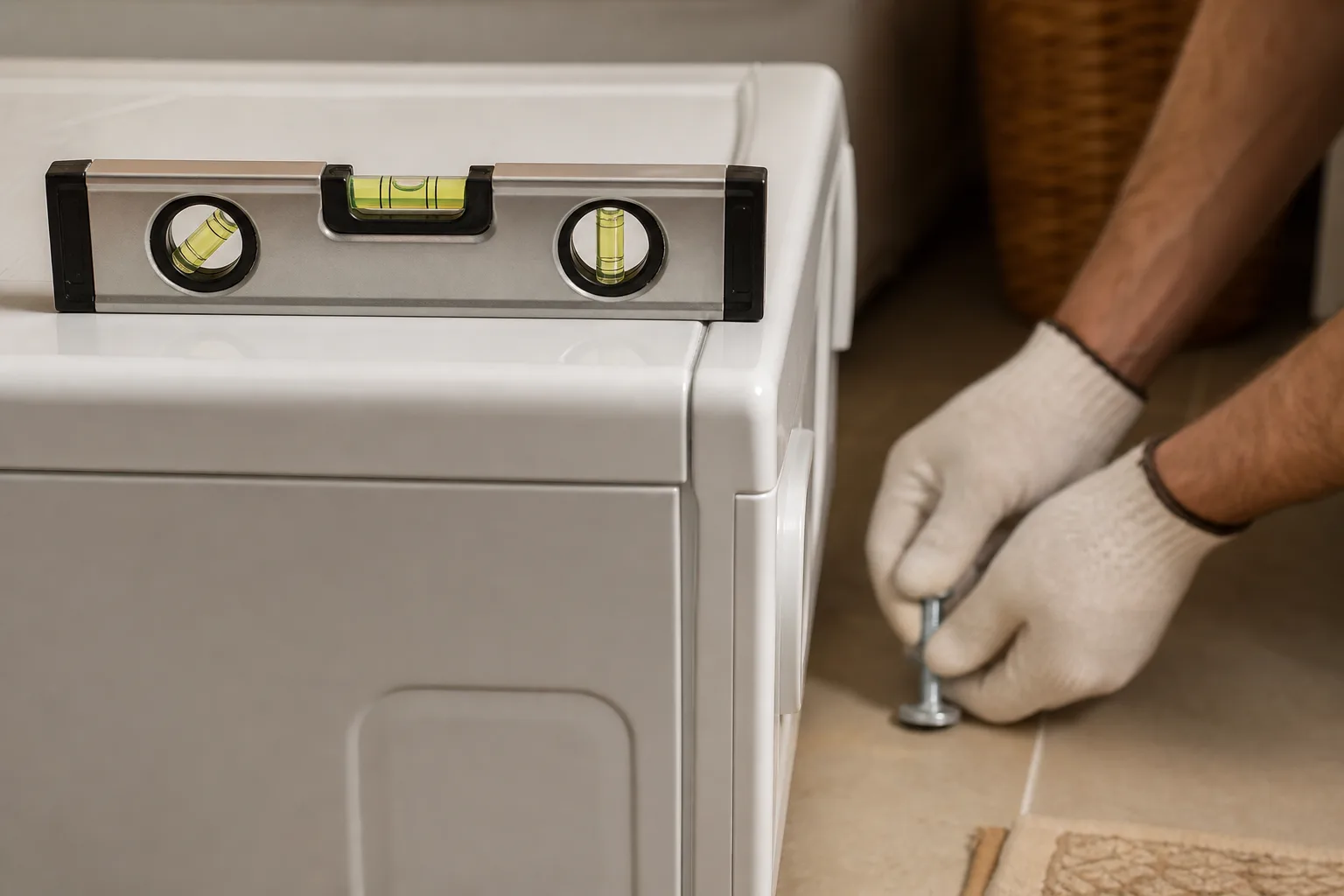 Checking that a Samsung washer is level to help clear a recurring UR error.